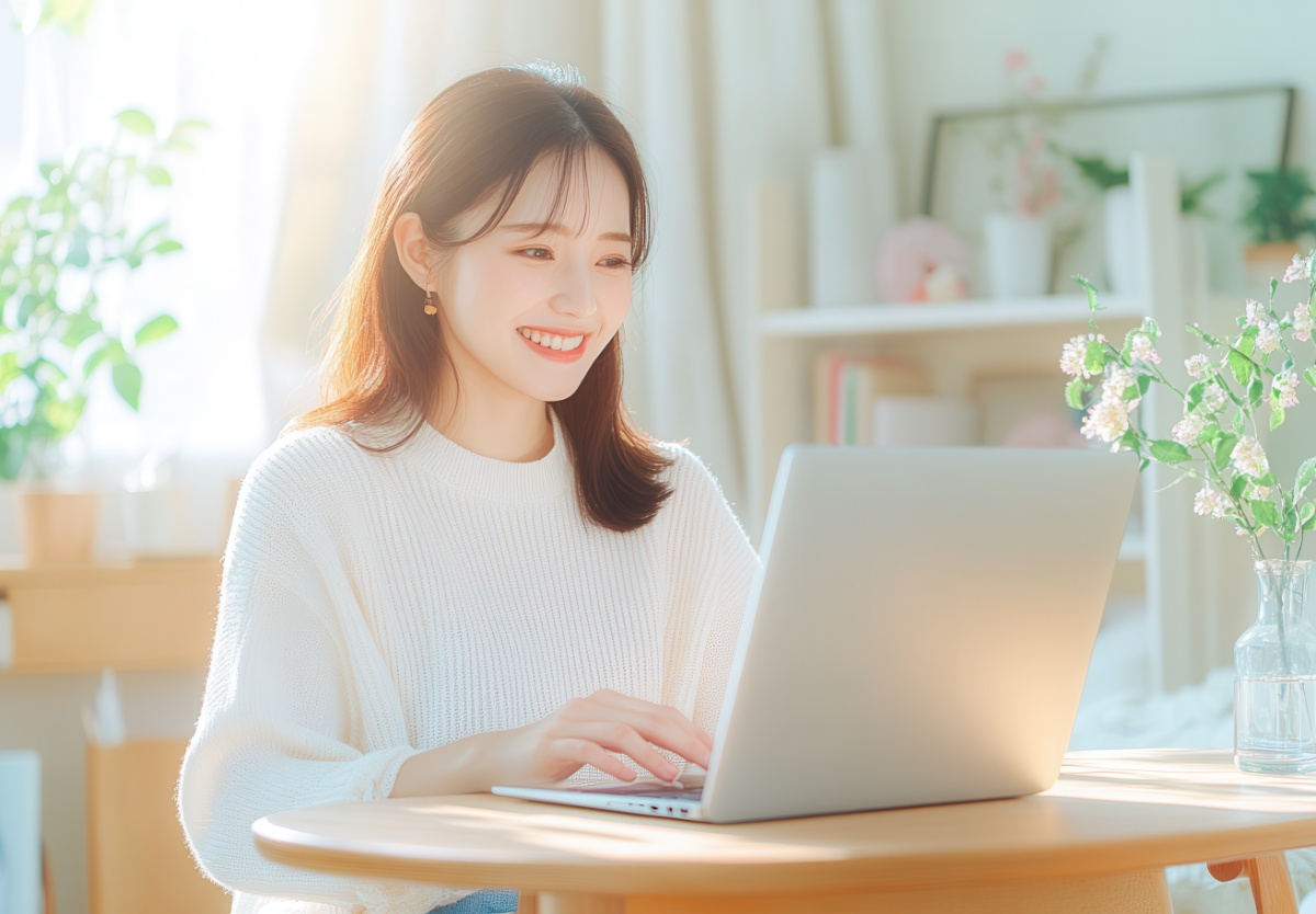 出っ歯を治療して整った歯ならびになった女性